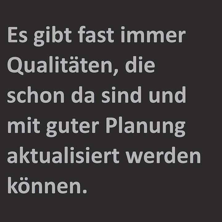 Es geht um die Substanz